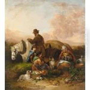 A Rest On The Highway by Snr William Shayer