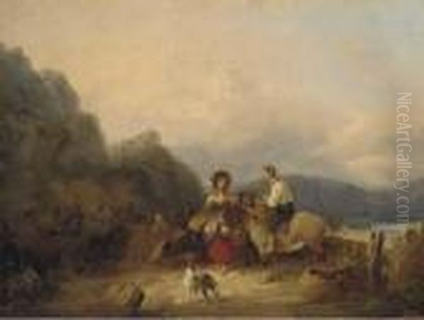 Fisherfolk On A Beach - view 1