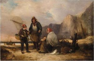 Home With The Catch by Snr William Shayer