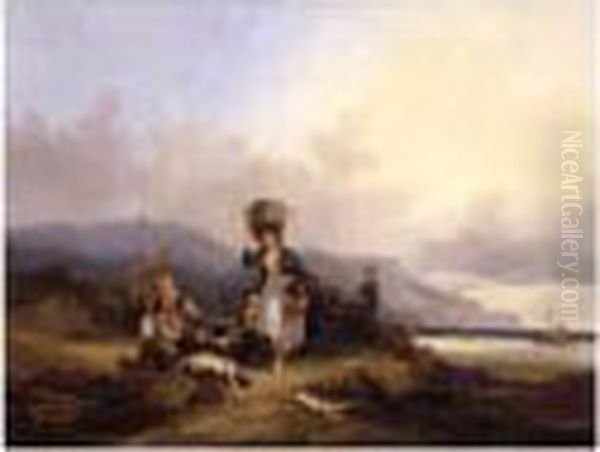 Fisherfolk By The Shore - view 1