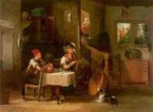 Idle Conversation by Snr William Shayer