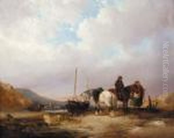 Travellers On A Coastal Path - view 1