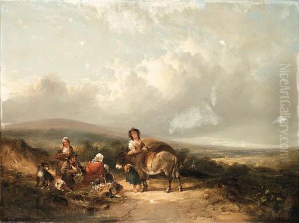 The Gypsy Encampment Near Honiton, Devonshire - view 1