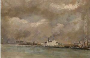 Before the factories at Kaisermuthlen by Emil Jakob Schindler