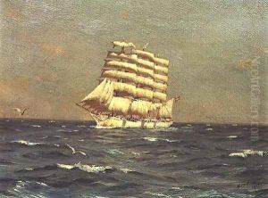 Danish trading ship, Viking by Thomas Jacques Somerscales