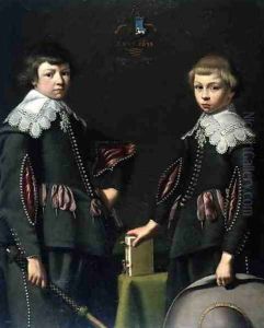 Two Young Boys by Dirck Dircksz. Santvoort