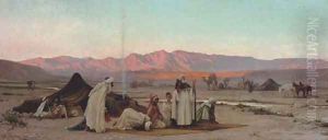Prayer at Sunset outside Barka, Oman
