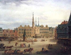 Place de L'Hotel de Ville, Cambrai, c.1780 by Gabriel Jacques de Saint-Anton