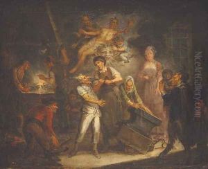 Fantastical Scene by Gabriel Jacques de Saint-Anton