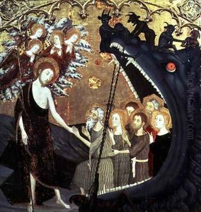 Panel of the Descent into Limbo, from the altarpiece of the convent of Santo Sepulchro, Zaragoza by Jaume Serra