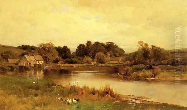 Mill Pond at Ridgefield, Connecticut by George Henry Smillie