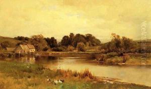Mill Pond at Ridgefield, Connecticut by George Henry Smillie