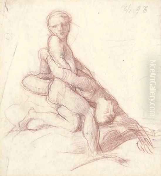 A study of two male figures - view 1
