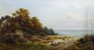 Figures Resting On A Coastal Path
