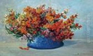 Still Life Study Of Flowers In A Bowl
