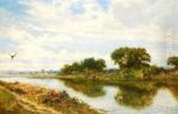 Anglers In A River Landscape - view 1