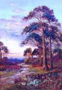 Shepherd With Sheep On A Haywards Heath Lane