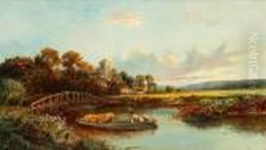 A Barge On The River, Chislet, Kent