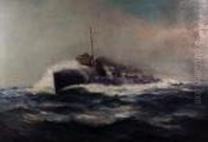 British Royal Navy Torpedo Boat Destroyer, Possibly Havock Class by Daniel Sherrin
