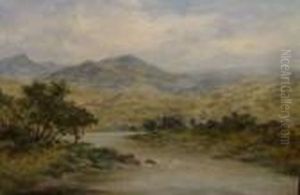Scottish River And Mountain Landscape by Daniel Sherrin