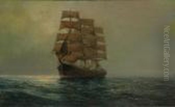A Clipper In Light Winds. - view 1