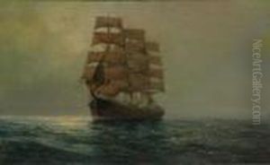 A Clipper In Light Winds.