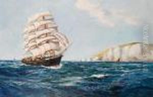 A Clipper Under Full Sail Off Theneedles by Daniel Sherrin