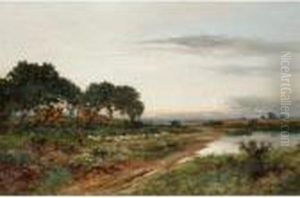 Landscape With A Shepherd And His Flock by Daniel Sherrin