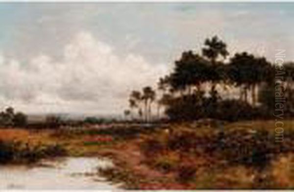 Figures By A Pond - view 1