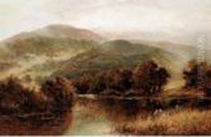 A Lake In A Wooded Valley by Daniel Sherrin
