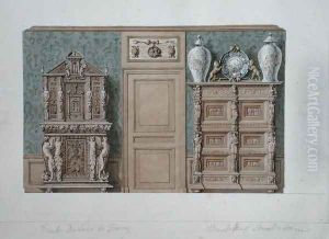 Furniture in the dining room at rue Fortunee, house bought by Balzac in 1847, 1851 by M. Santi