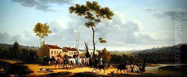 Travellers on Horseback in a Landscape - view 1