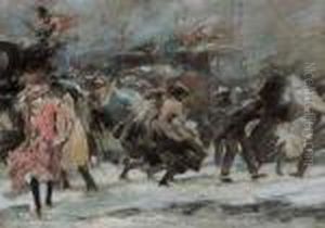 Snowstorm Broadway by Everett Shinn
