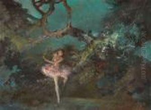 Ballet Girl On Stage by Everett Shinn