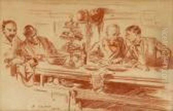 Men At A Cafe Bar - view 1