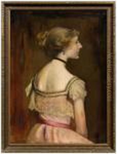 Back View Of Woman In Pink Dress - view 1