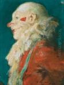 Head Of A Clown by Everett Shinn