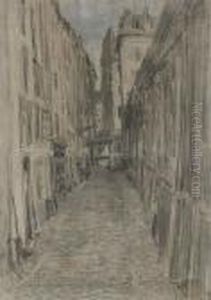 Street In Paris by Everett Shinn