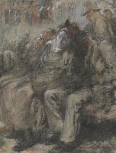 Falling Leaves by Everett Shinn