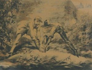 Illustration For 'double Cross-hatched' by Everett Shinn