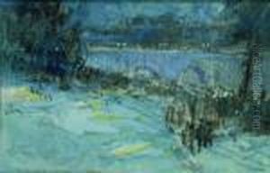 Along The Seine, Paris by Everett Shinn
