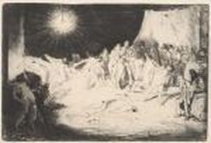 A Theatrical Scene by Everett Shinn