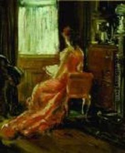 Girl In Red by Everett Shinn