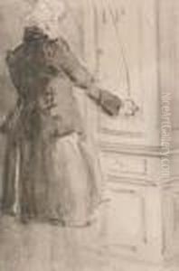 Man Seen From Behind From The Mystery Of Edwin Drood, Chapterhead by Everett Shinn