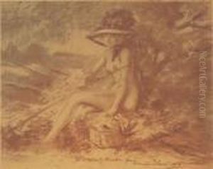 The Lady Angler by Everett Shinn