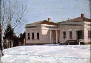 A Wing of Ostrovky, the Estate of N.P. Milyukov, early 1840s by Grigori Vasilievich Soroka