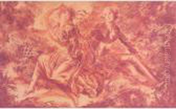 Lovers In A Park, And Two Beauties In A Park; A Pair - view 1