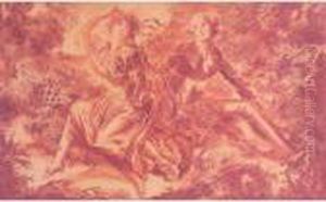Lovers In A Park, And Two Beauties In A Park; A Pair by Everett Shinn