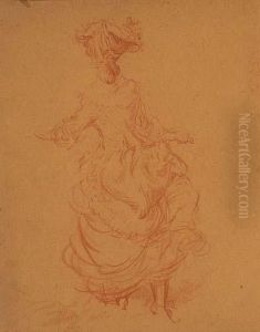 Woman Walking From Behind by Everett Shinn
