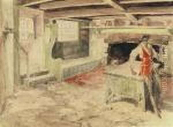 Interior--man In Red Vest - view 1